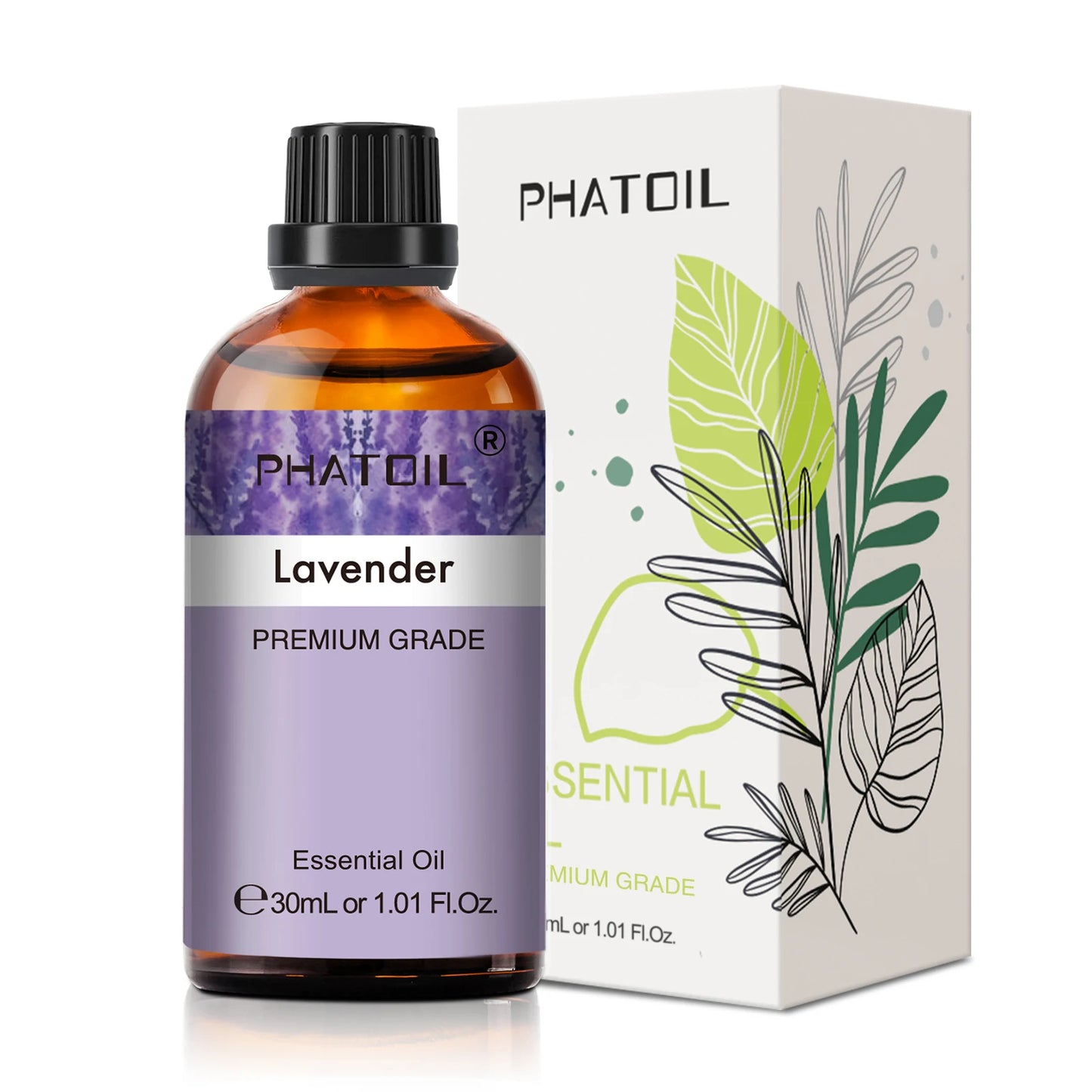 PHATOIL 30ml Lavender Lemon Eucalyptus Sandalwood Bergamot Aromatherapy Essential Oil For Diffuser,Candle Making,DIY Soap & Bomb Peaceful Pleasures Health and Wellness