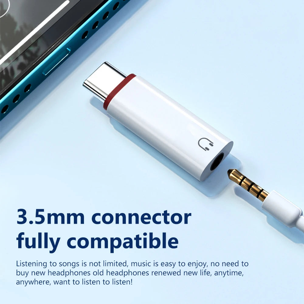 USB-C to 3.5mm Audio Adapter | AUX Headphone Converter Peaceful Pleasures Health and Wellness