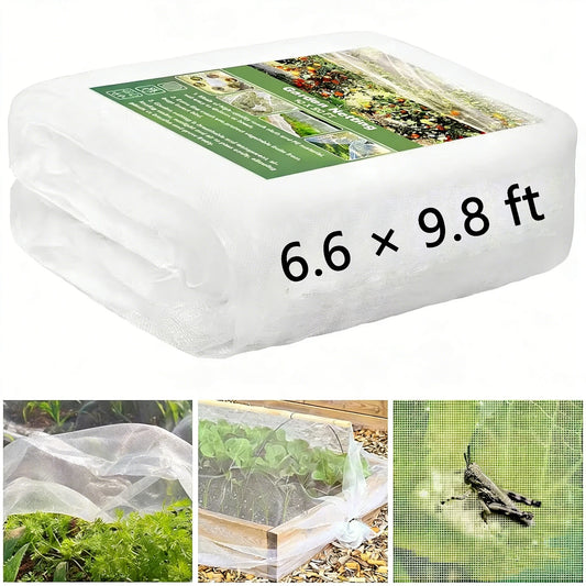 7 * 100FT Ultra Fine Garden Mesh Netting Pest Barrier, Plant Covers for Outdoor Patio Greenhouse Crops Vegetables Fruit Flower Peaceful Pleasures Health and Wellness White one size