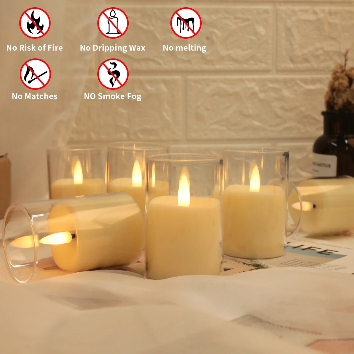 Flameless LED Candles 6/12 Pack – Remote & Timer | Home Decor