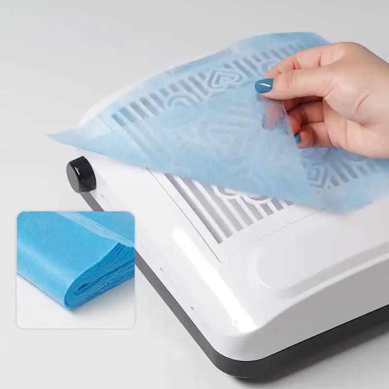 100Pcs Disposable Nail Dust Filter Cotton Cuttable Non-Woven Fabric Filter Pad for Nail Vacuum Cleaner Manicure Tools Peaceful Pleasures Health and Wellness
