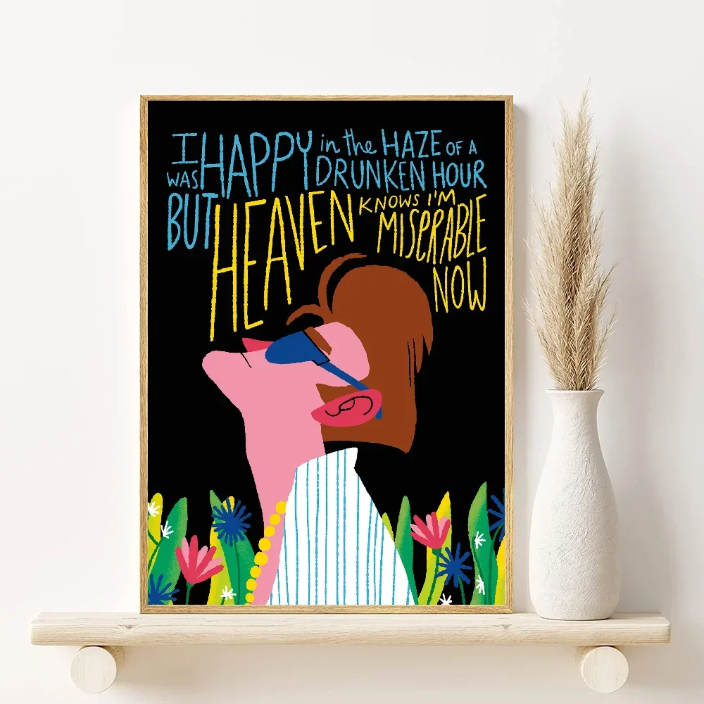 The Smiths Rock Band Minimalist Canvas Poster | Wall Art Print Canvas Wall Art Peaceful Pleasures Health and Wellness z6 50x70cm Unframed