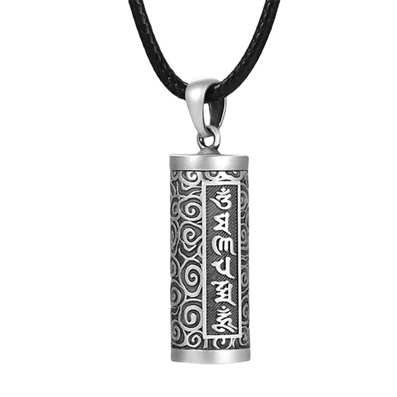 1PC Copper Plating Silver Pill Case Holder Pill Box Waterproof Cylinder Urn Pendant Memorial Necklace Jewelry Peaceful Pleasures Health and Wellness