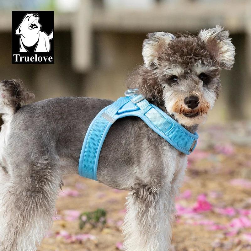 Truelove Easy to Take-on Dog Harness Soft Material Fashion Design Adjustable Reflective Pet Har TLH3013 TLH30131 Peaceful Pleasures Health and Wellness Sky Blue S China Mainland