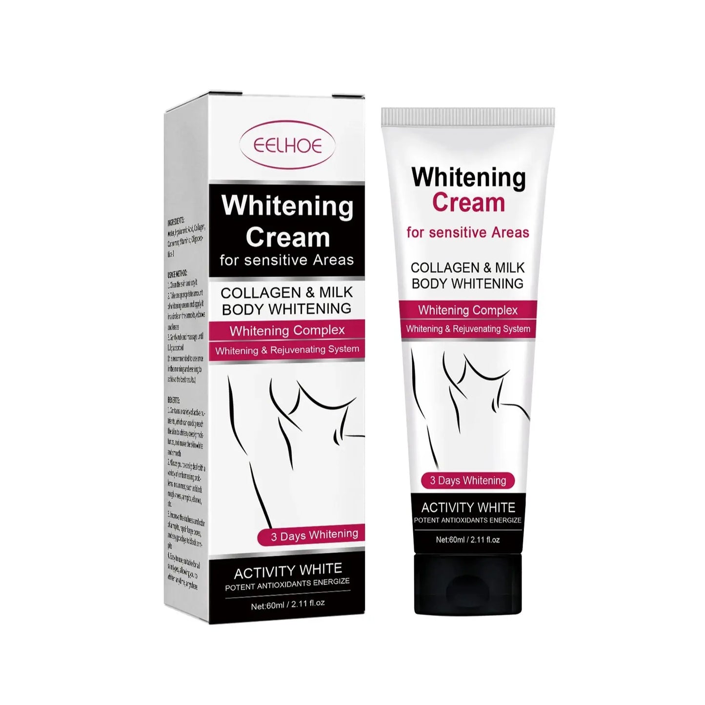 Skin Brightening Cream for Underarms, Thighs & Joints – 60ml Peaceful Pleasures Health and Wellness 60ml
