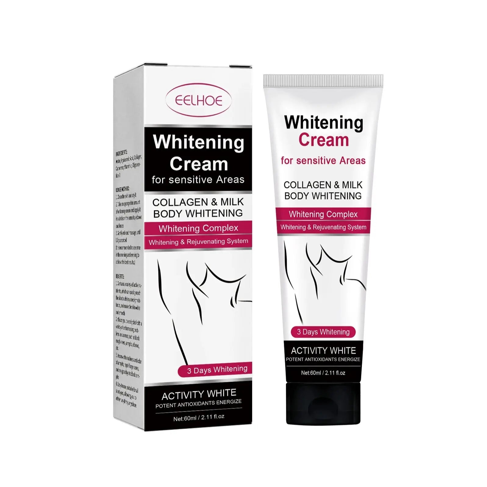 Skin Brightening Cream for Underarms, Thighs & Joints – 60ml Peaceful Pleasures Health and Wellness 60ml