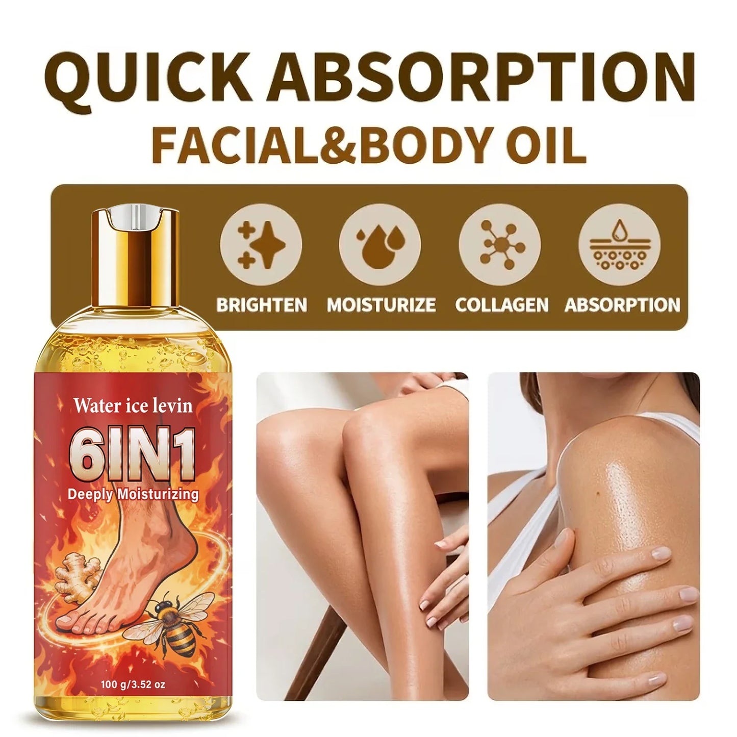 Collagen 6-in-1 Body & Face Oil – Hydrating & Firming 100g