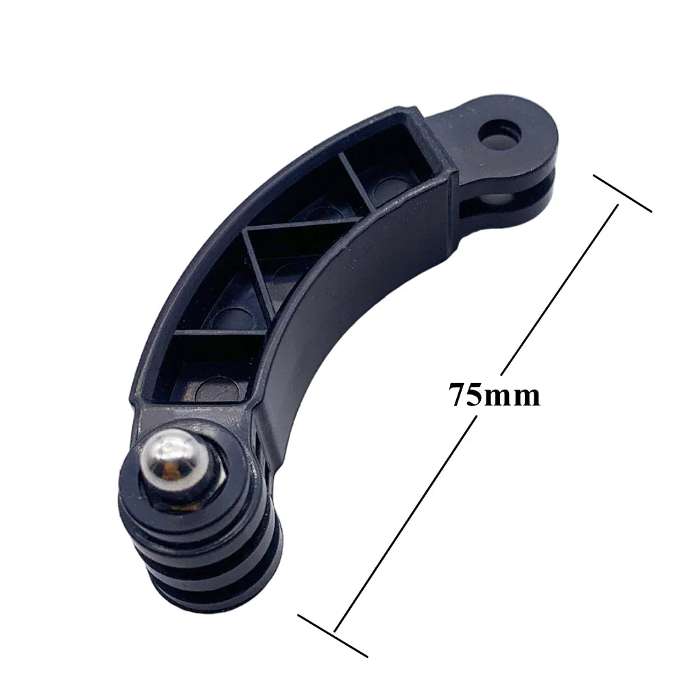 Curved Helmet Extension Arm Mount for GoPro, Insta360 & DJI