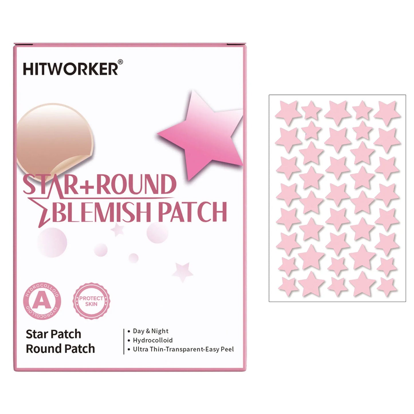 Star-Shaped Hydrocolloid Acne Patches 40ct | Alcohol-Free