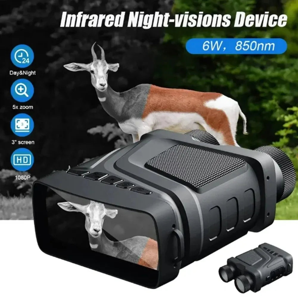 300M Professional Night Vision Binoculars R12 5X Zoom Infrared for Hunting Wildlife Camping Peaceful Pleasures Health and Wellness