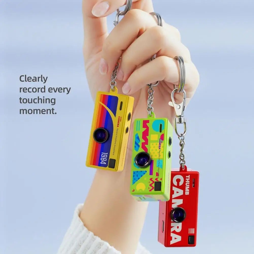 Mini Thumb Camera Backpack Pendant HD Photo Taking Phone Transfer for Students Kids Daily Carry Portable Digital Electronics Peaceful Pleasures Health and Wellness