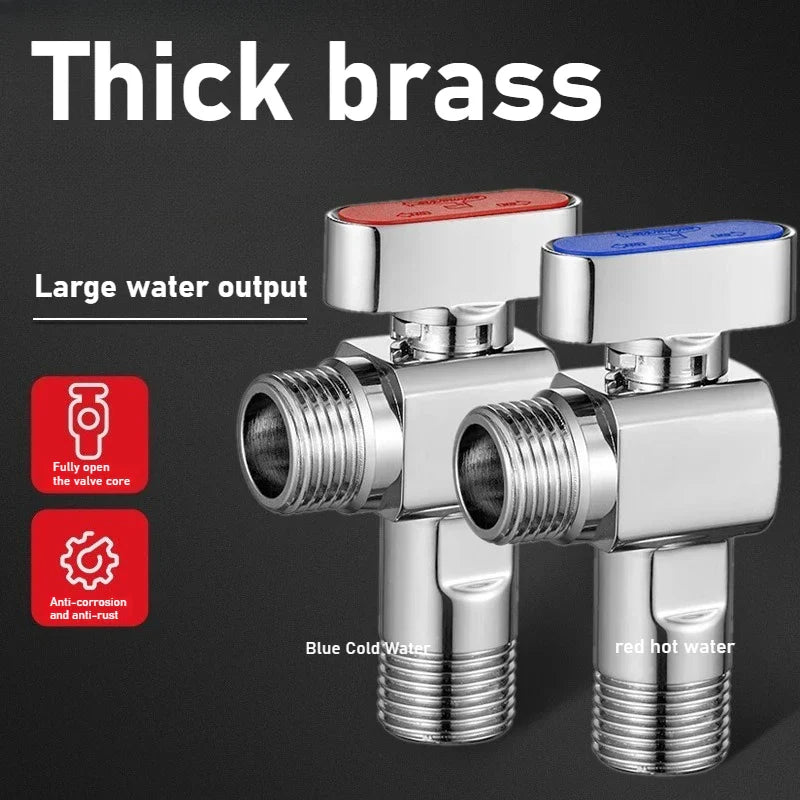 Brass High Flow Ball Valve – Angle Valve for Gas & Water Heater