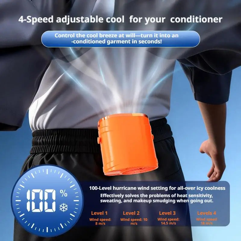 Waist Hanging Fan New Outdoor Semiconductor Cooling Mini Air Conditioner Portable Personal Fan Clip On Waist Cooling Device Peaceful Pleasures Health and Wellness