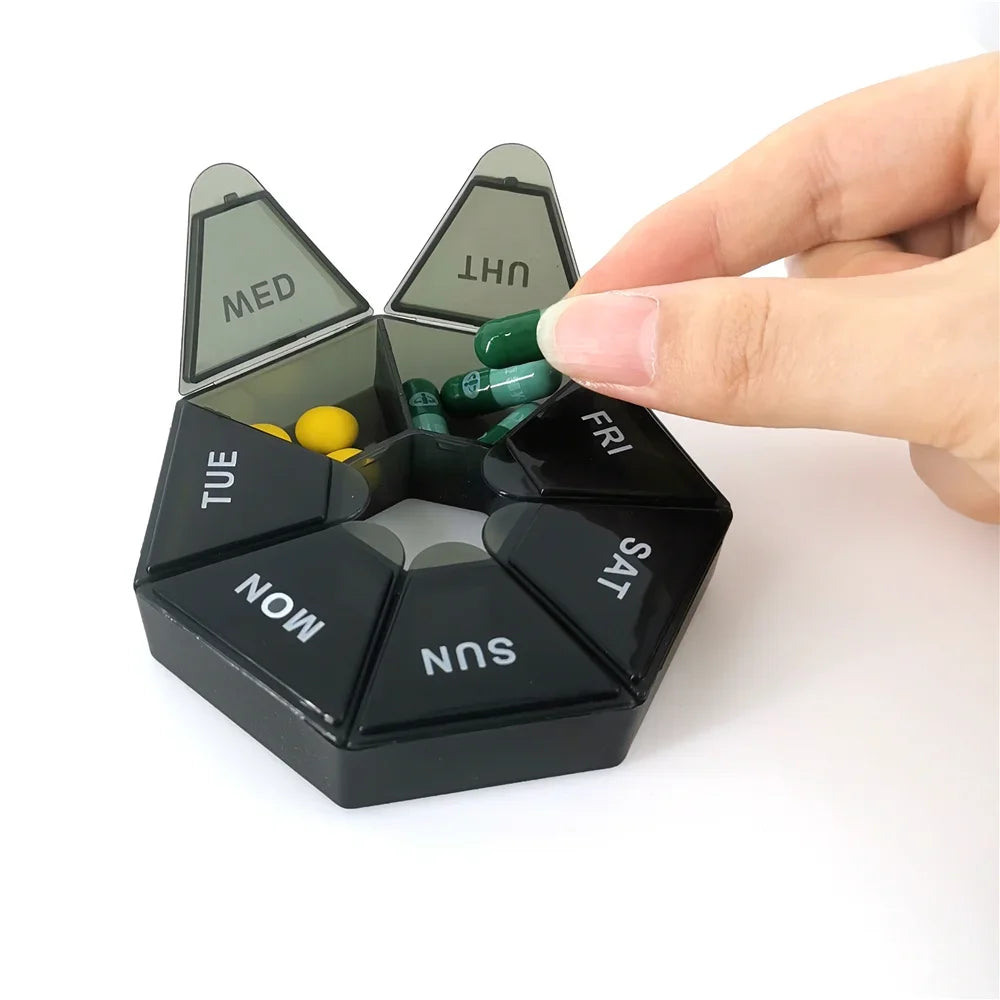 7-Day Pill Organizer Box | Portable Weekly Medicine Dispenser