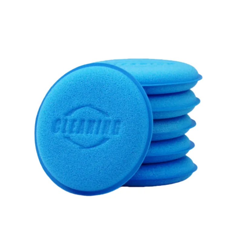 12-Pack Round Car Waxing Sponge Set | High-Density Polish Sponges