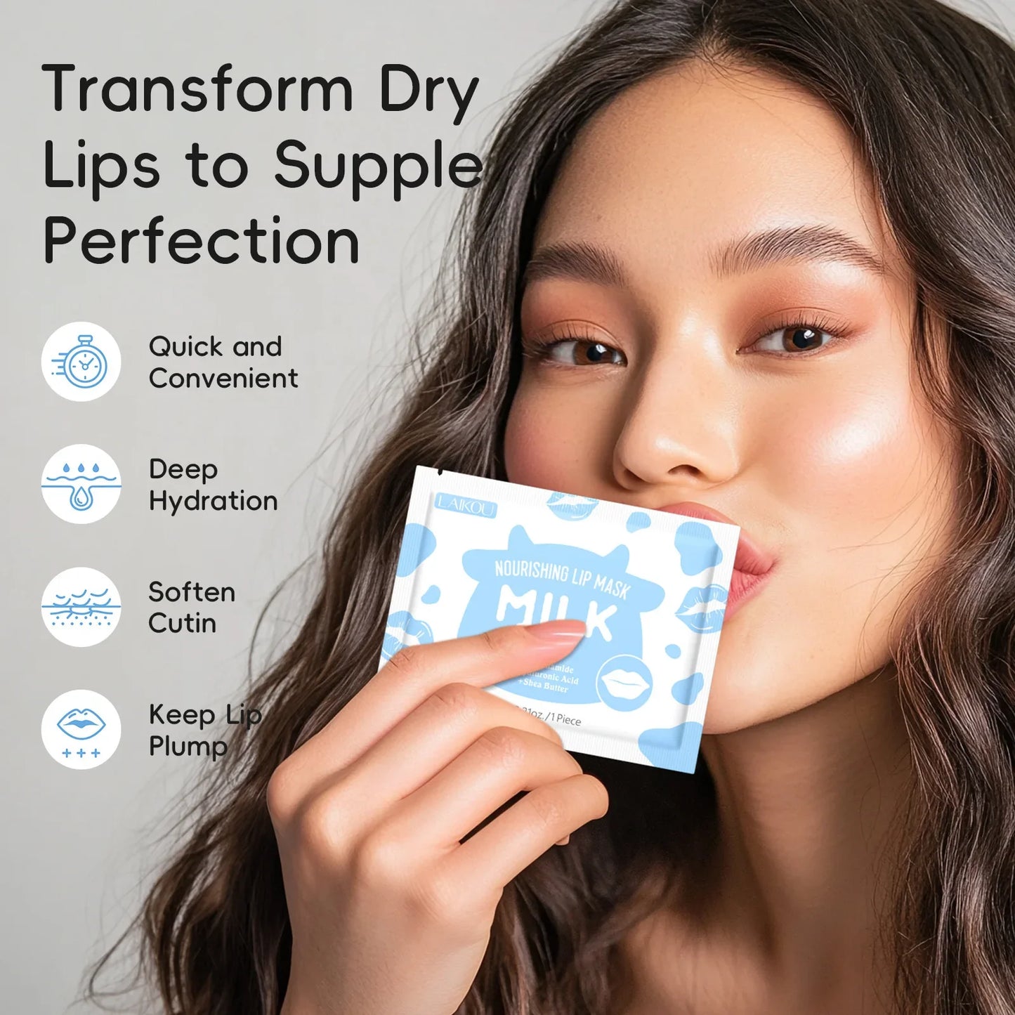 LAIKOU Milk Collagen Lip Mask – Hydrating & Line Repair