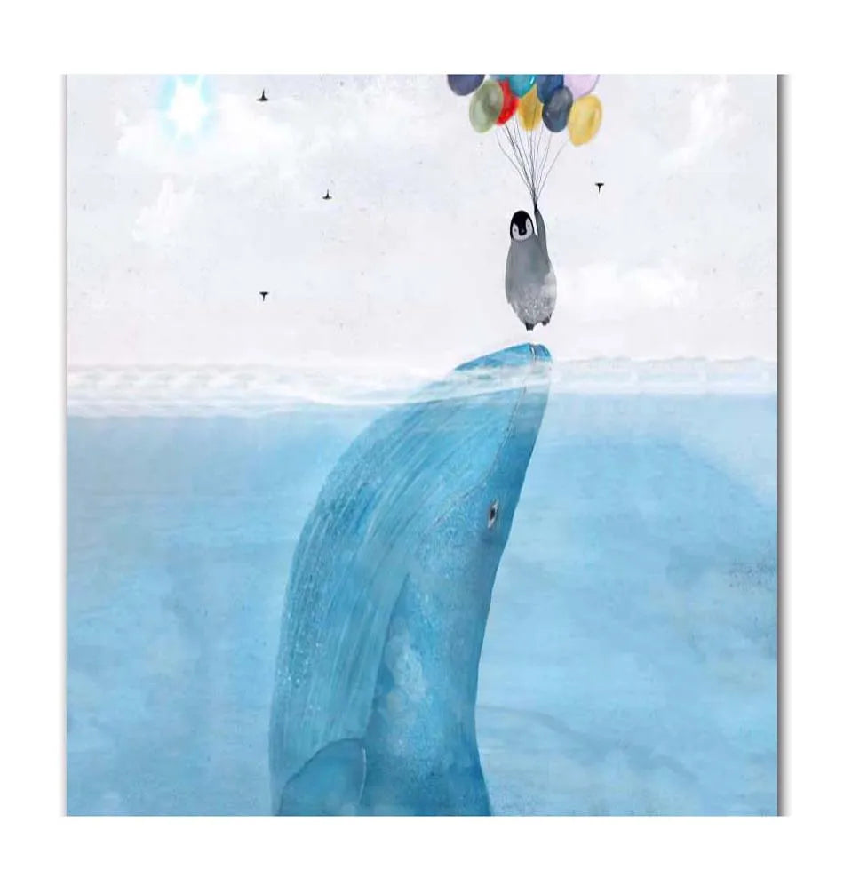 Coastal Beach Watercolor Canvas Wall Art | Frameless Poster Print Canvas Wall Art Peaceful Pleasures Health and Wellness 61735-02 50x70cm Unframed