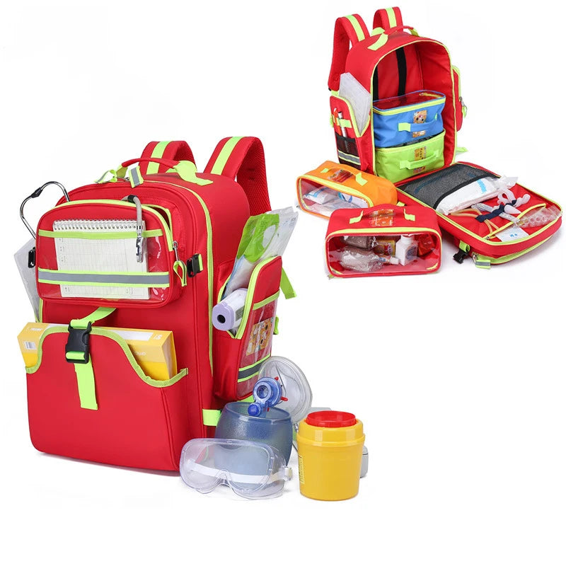 Empty First Aid Backpack | Waterproof Emergency Trauma Bag