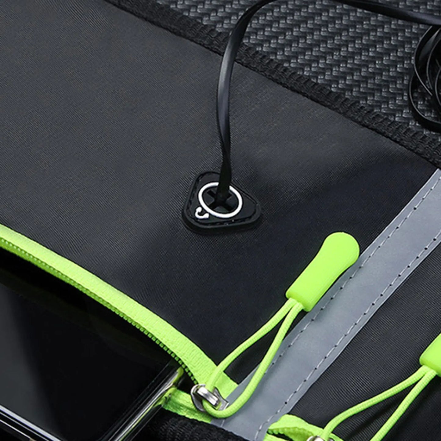 Outdoor Sports Waist Bag for Phones with Reflective Strips Soft Touch Polyester Fanny Pack for Men Women Running Hiking Peaceful Pleasures Health and Wellness