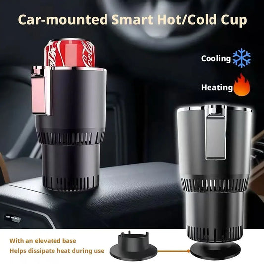 Car Smart Hot Cold Cup Holder Electric Heating Cooling Beverage Mug Warmer Cooler for Travel Coffee Soda Drinks Auto Accessory Peaceful Pleasures Health and Wellness