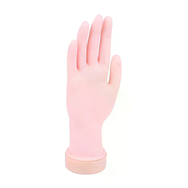 Nail Art Training Practice Hand Silicone Fake Hand Foot for Nail Art Training Display Manicure Tool Peaceful Pleasures Health and Wellness