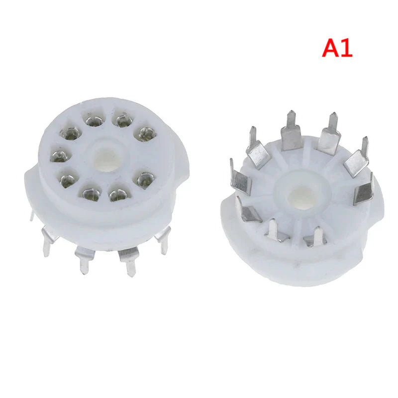 Gold-Plated 9-Pin Ceramic Tube Socket for 12AX7 ECC83 EL84