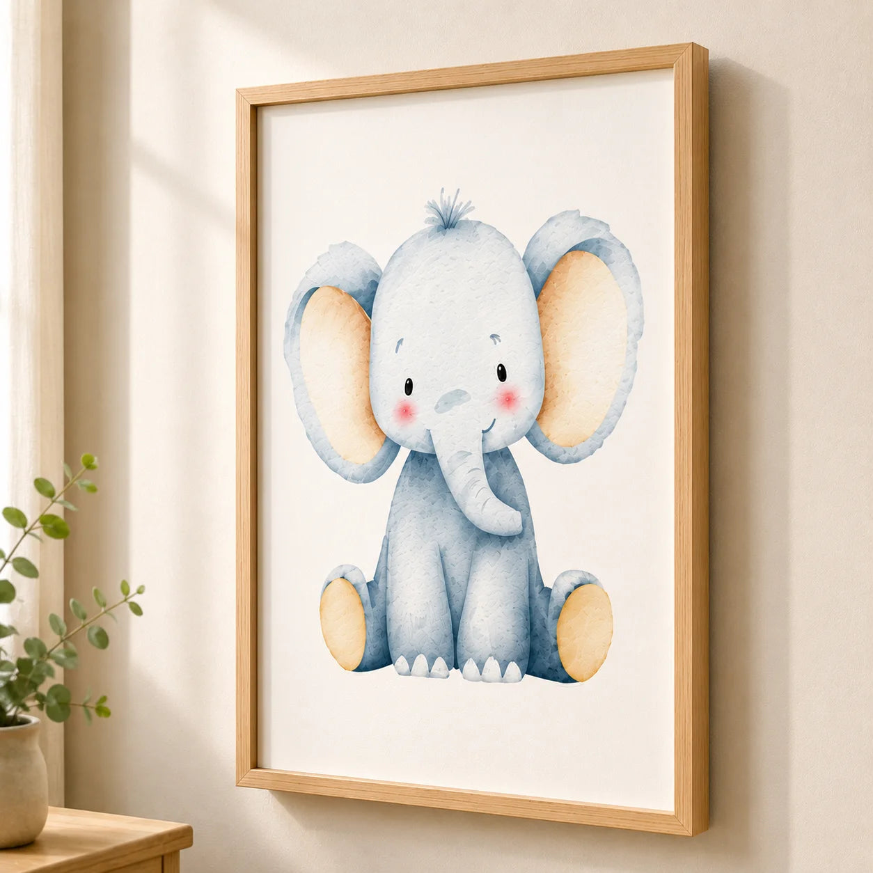 Nursery Animal Canvas Wall Art | Tiger Hippo Lion Kids Poster Canvas Wall Art Peaceful Pleasures Health and Wellness