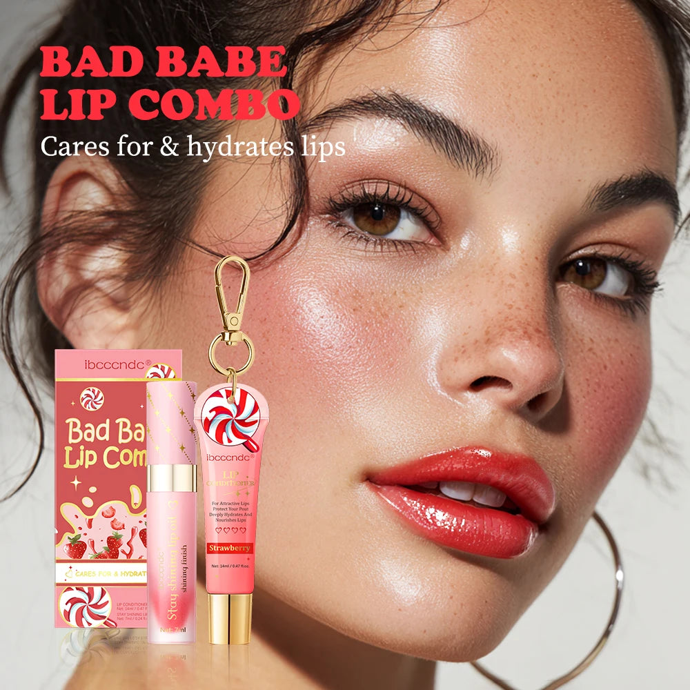ibcccndc Lip Oil & Lip Stain Set – Hydrating Glossy Lip Duo Lip Oil & Gloss Set Peaceful Pleasures Health and Wellness