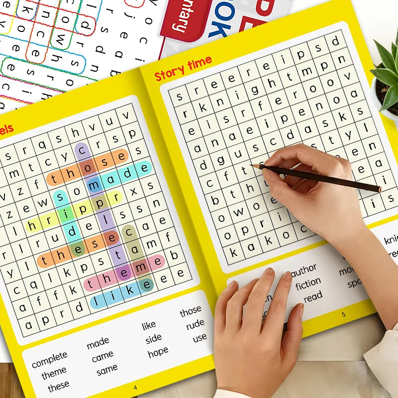32 Pages Word Search Puzzle Book Spelling Big Advanced Elementary
