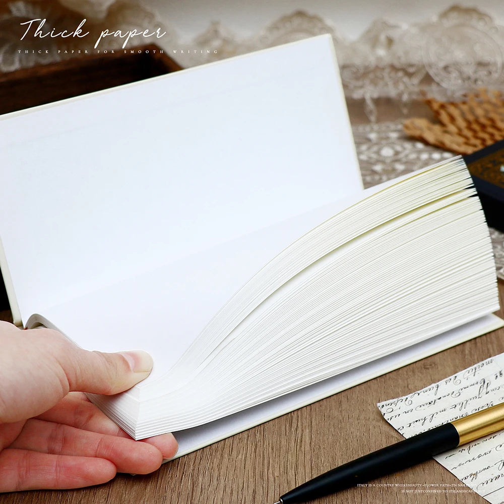 European Retro Notebook Exquisitely Illustrated Aesthetic Diary Thick