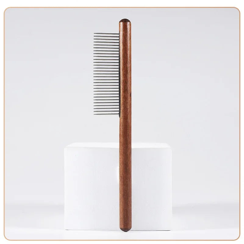 Wooden Cat Grooming Comb | Dematting & Massage Brush