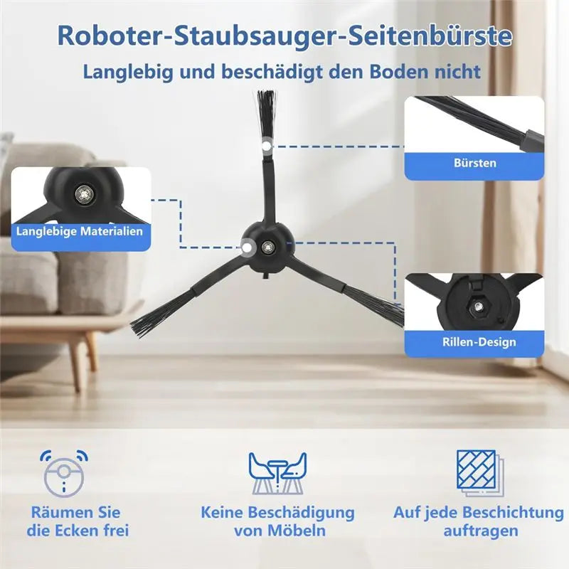 A36T-Accessories Compatible With Roborock Q Revo Rbot Vacuum Cleaner, Roller Brushes,HEPA Filters, Dust Bags,Side Brushes Peaceful Pleasures Health and Wellness