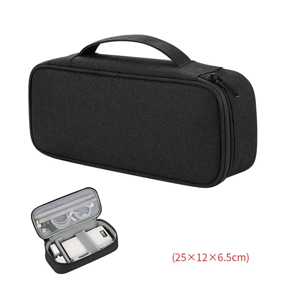 Large Capacity Travel Gadget Organizer, Multi-layer Electronics Accessory Pouch for Portable Charger, Cables, Hard Drive, Phone Peaceful Pleasures Health and Wellness Black-Size L