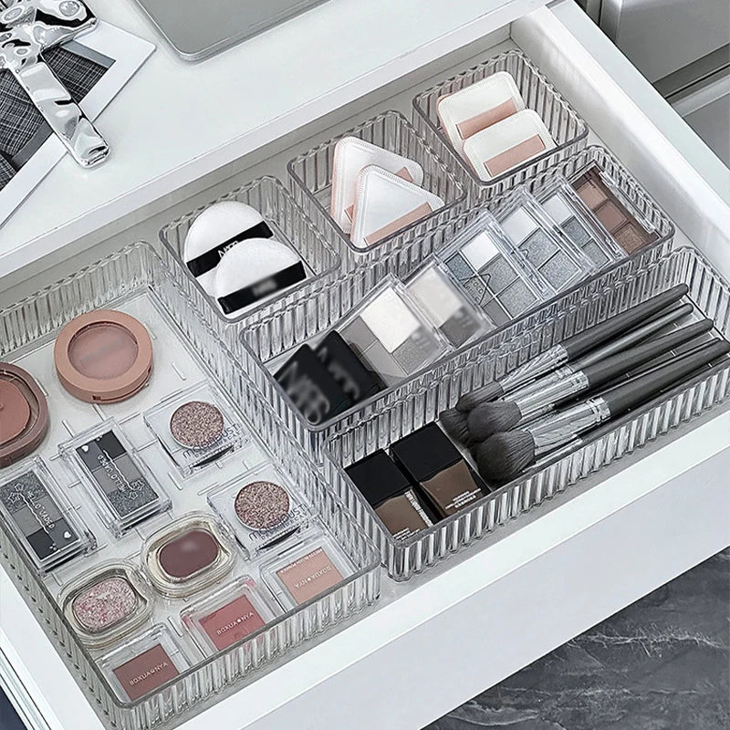 Clear Stackable Acrylic Drawer Organizer Trays – 4 Sizes