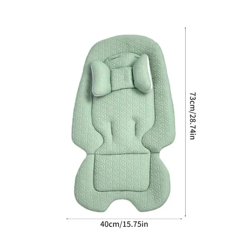 Baby Stroller Cushion Pad with Detachable Pillow | Breathable Cotton