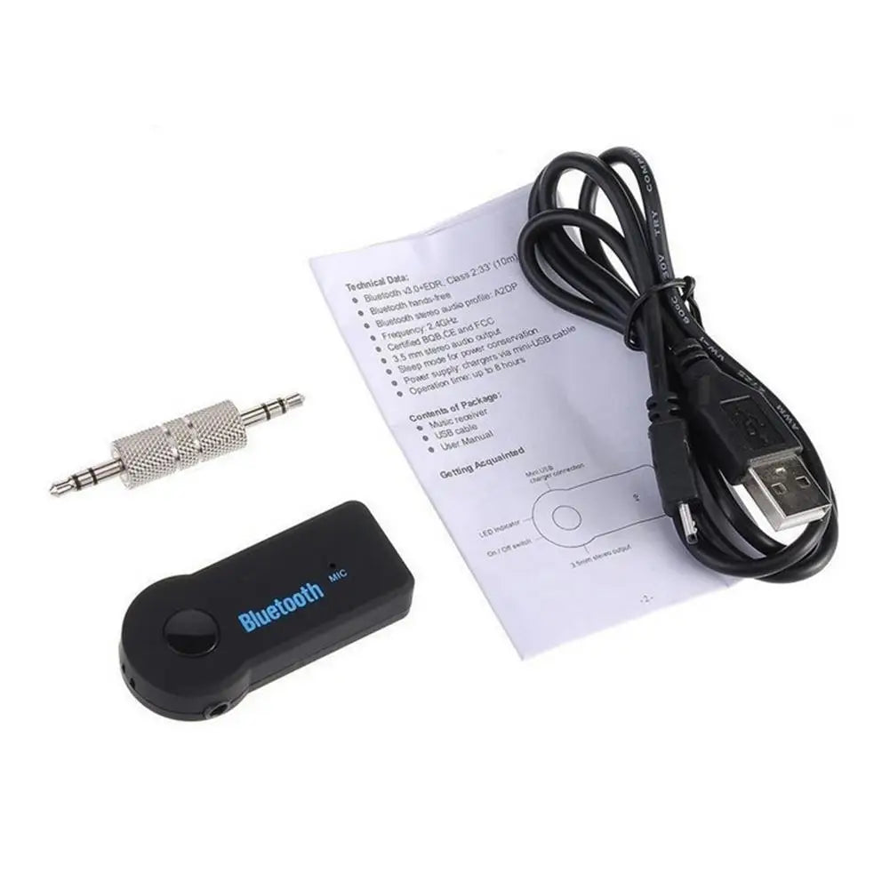 Adapter 3 in 1 USB Adapter Wireless Bluetooth Receiver Transmitter Audio Receiver Bluetooth Car Charger Car Aux for Car Kit Peaceful Pleasures Health and Wellness