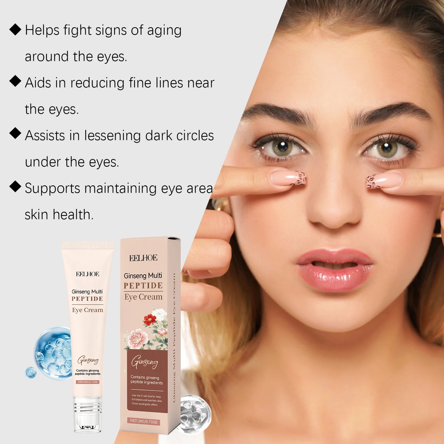 Ginseng Polypeptide Roller Eye Cream – Anti-Aging Dark Circles