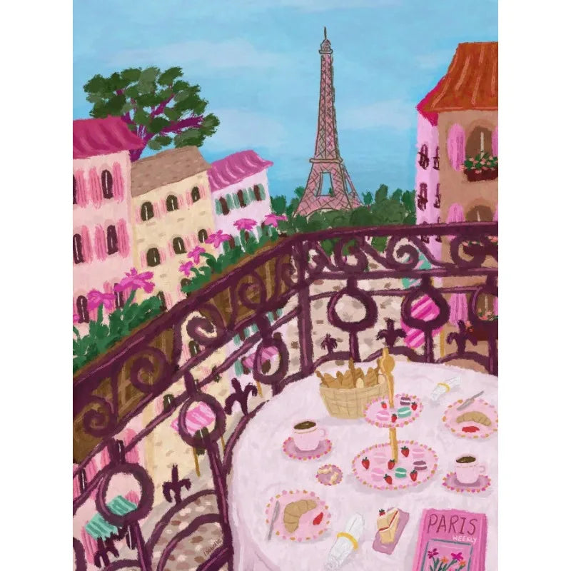 Watercolor Travel City Landscape Paris New York Classical Bookstore Illustration Poster Canvas Painting Wall Pictures Home Decor Peaceful Pleasures Health and Wellness 5 40x60cm Unframed