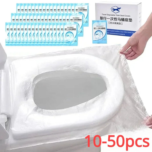 Disposable Bathroom Accessories Toilet Protector Toilet Seats Cover Waterproof Cushion Travel Camping Mini Portable Safety Home Peaceful Pleasures Health and Wellness