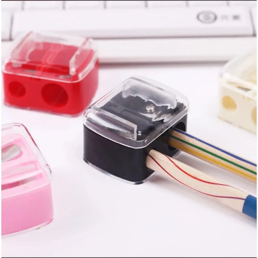 Double Hole Pencil Sharpener Make-up Multi-purpose Automatic Office Peaceful Pleasures Health and Wellness