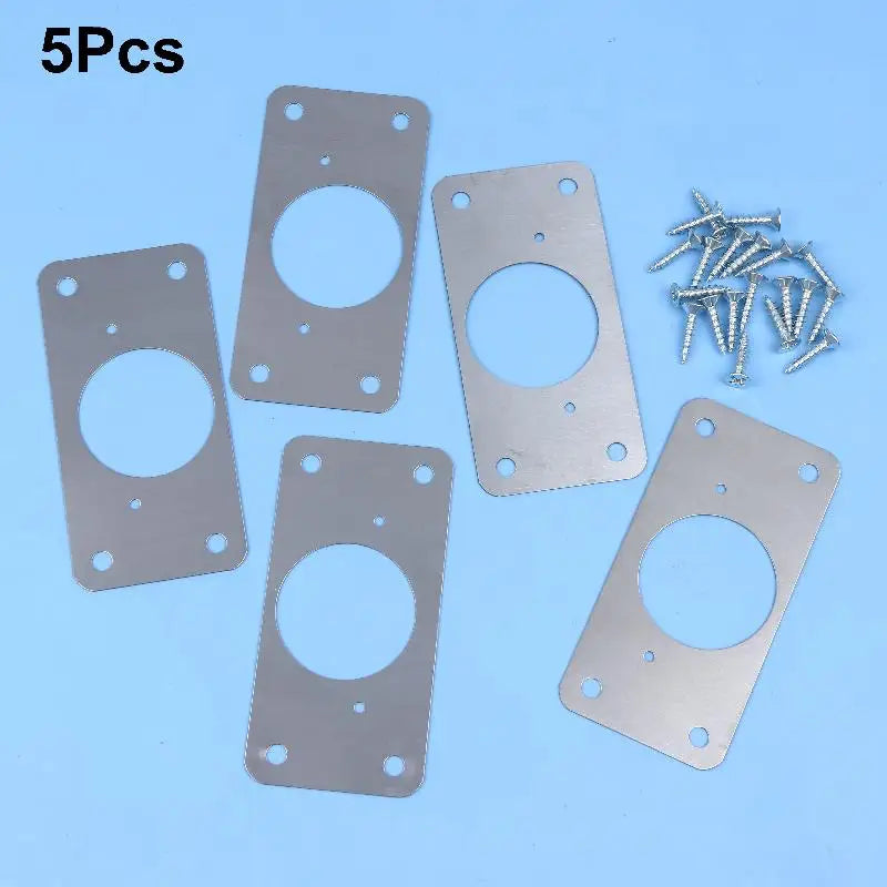 New Cabinet Hinge Repair Plate Kit For Home Kitchen Cabinets Furniture With Holes Stainless Steel Door Hinge Mounting Plate Peaceful Pleasures Health and Wellness A