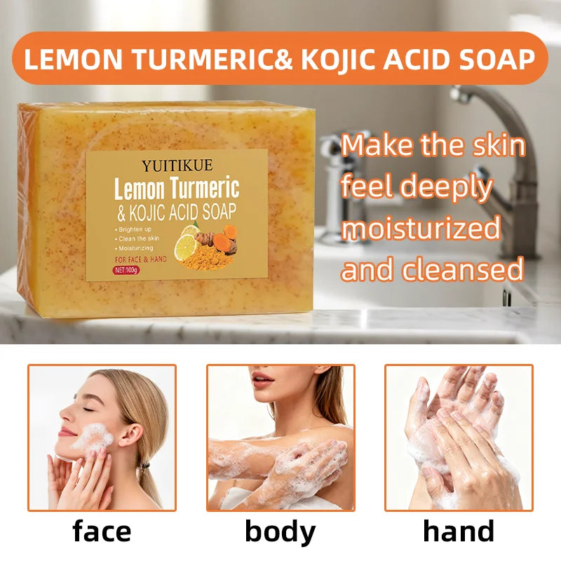 Lemon Turmeric Kojic Acid Brightening Soap 100g | All Skin