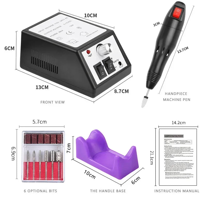Professional Electric Nail Drill Machine Set | Nail Art Tool