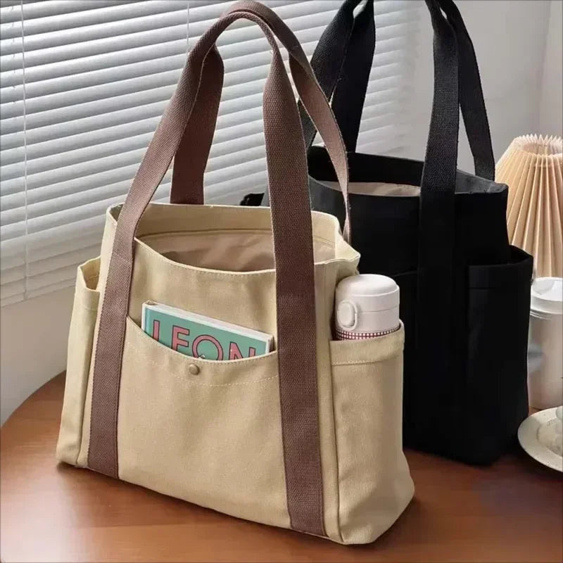 Large Canvas Tote Bag for Women – Work, School & Commute Canvas Tote Bag Peaceful Pleasures Health and Wellness