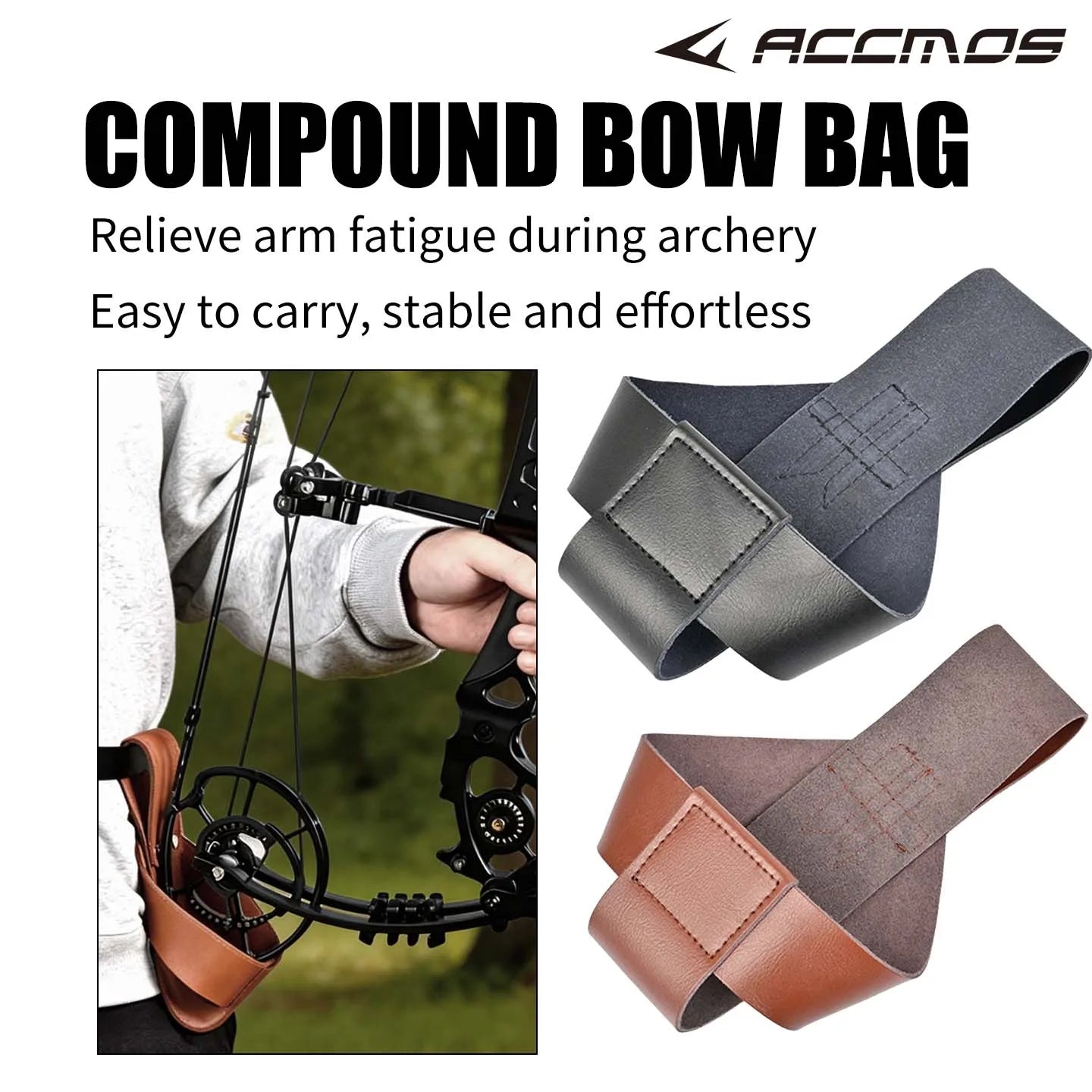 Archery Compound Bow Waist Rest Hanging Carry Strap Holder Shooting