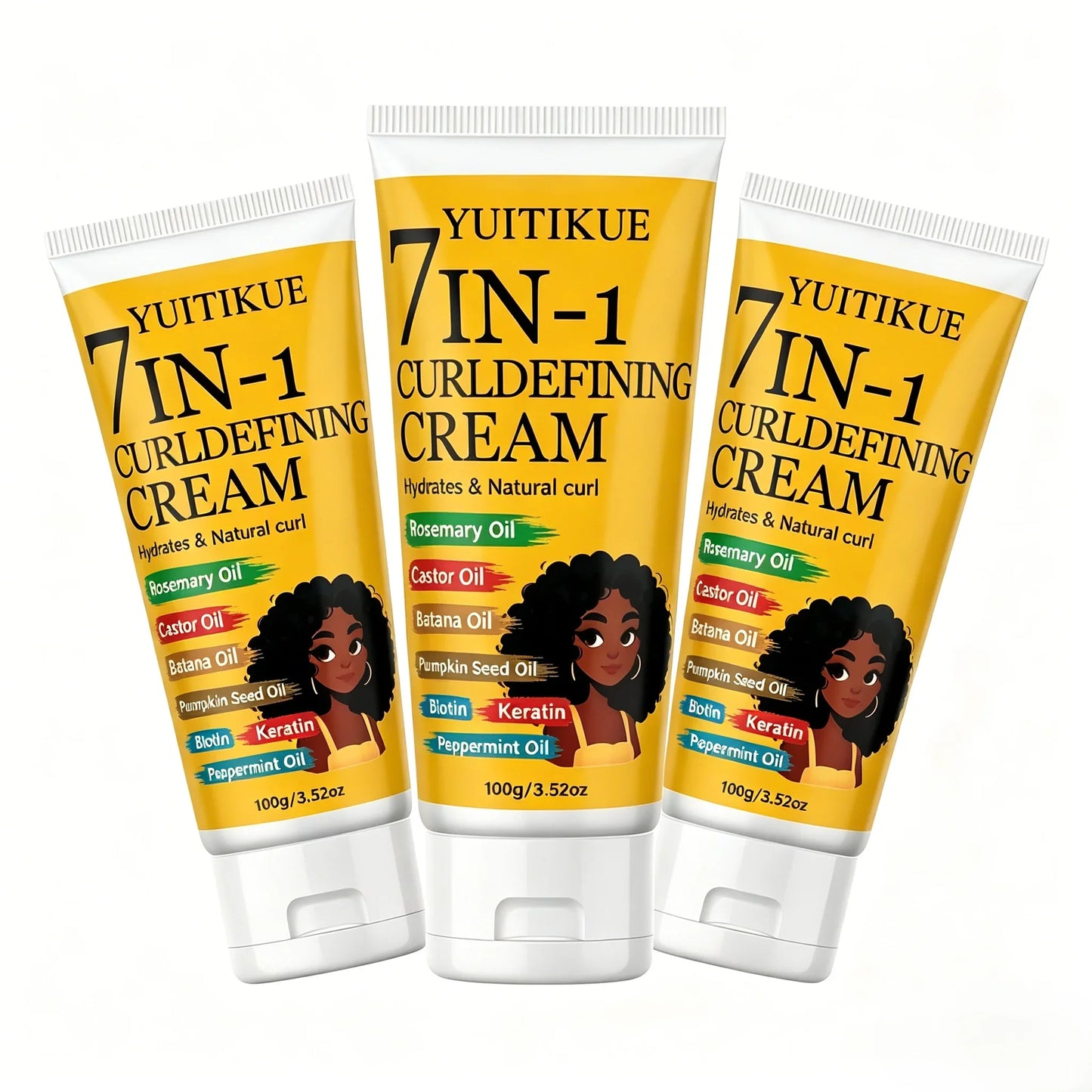 7-in-1 Curl Defining Cream | Batana Oil & Keratin Anti-Frizz