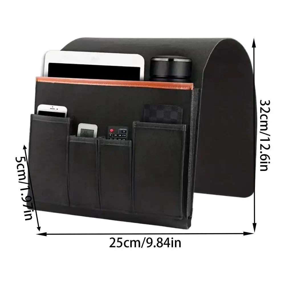 Non-Slip Sofa Armrest Organizer – 5-Pocket Storage Pouch