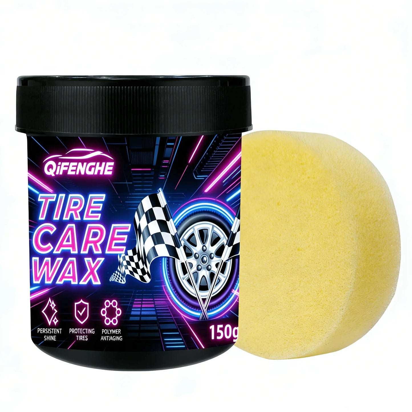 Tire Blackening Coating Paste – Shine & Protective Polish Wax