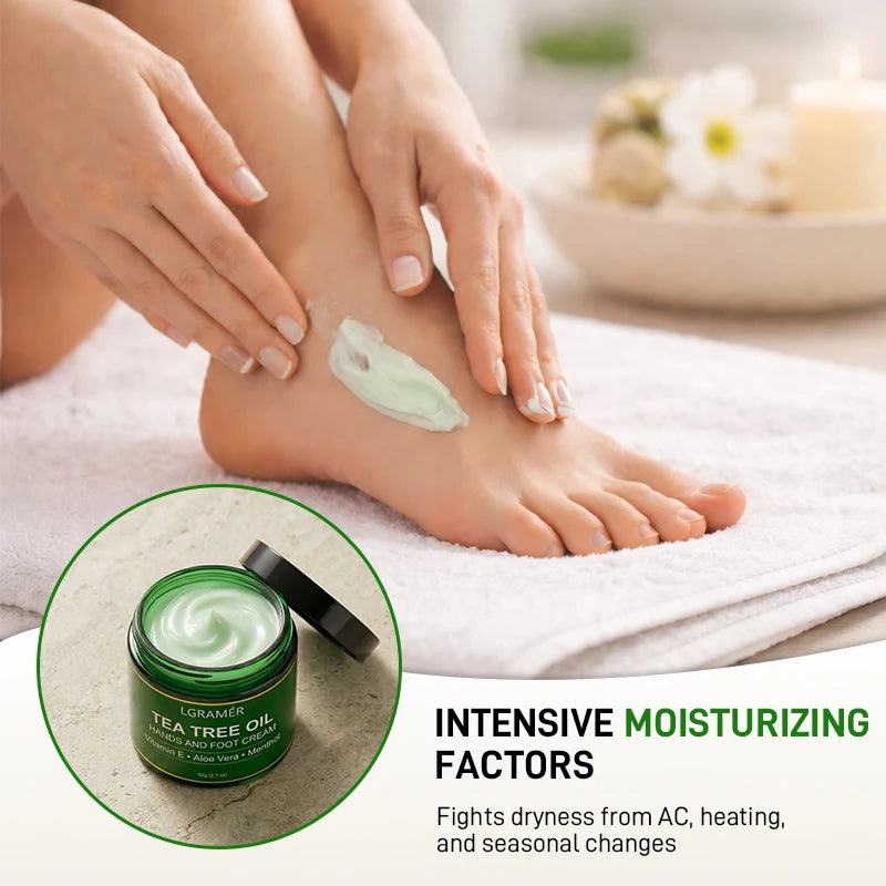 Tea Tree Oil Foot Cream – Heels, Calluses & Dry Skin | LGRAMER