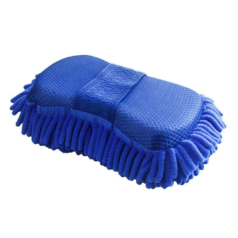 Car Wash Sponge Gloves Large Plush Scrubbing Driver Gloves Water-absorbing Thickened Durable Cleaning Tools Peaceful Pleasures Health and Wellness blue